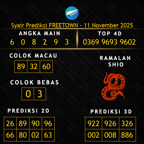 Prediksi Freetown Hari Ini 11-november-2025