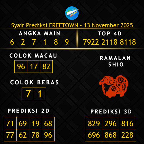 Prediksi Freetown Hari Ini 13-november-2025