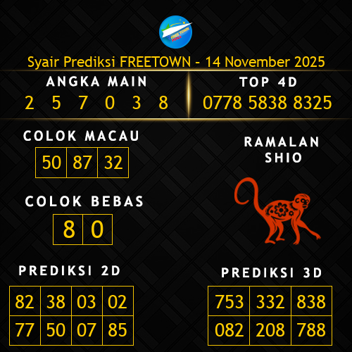 Prediksi Freetown Hari Ini 14-november-2025