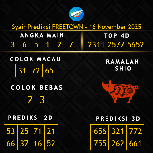 Prediksi Freetown Hari Ini 16-november-2025