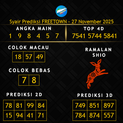 Prediksi Freetown Hari Ini 27-november-2025