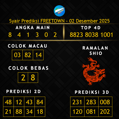 Prediksi Freetown Hari Ini 2-desember-2025