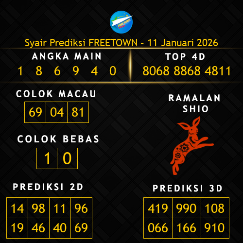 Prediksi Freetown Hari Ini 11-januari-2026