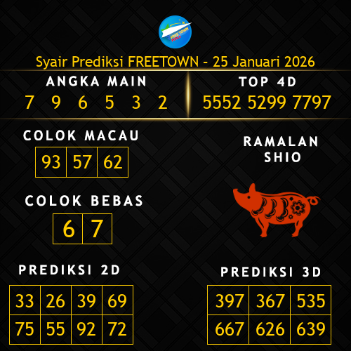 Prediksi Freetown Hari Ini 25-januari-2026