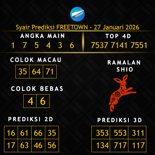 Prediksi Freetown Hari Ini 27-januari-2026