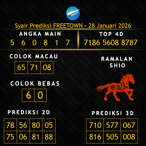 Prediksi Freetown Hari Ini 28-januari-2026