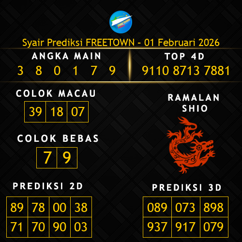 Prediksi Freetown Hari Ini 1-februari-2026