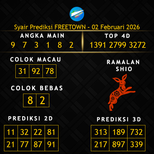 Prediksi Freetown Hari Ini 2-februari-2026