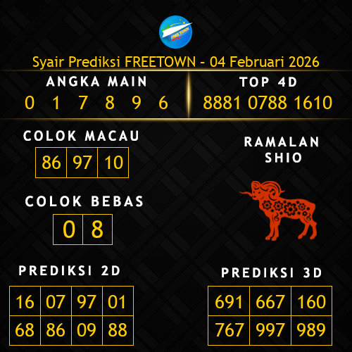 Prediksi Freetown Hari Ini 4-februari-2026
