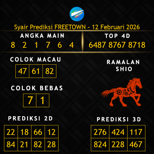 Prediksi Freetown Hari Ini 12-februari-2026