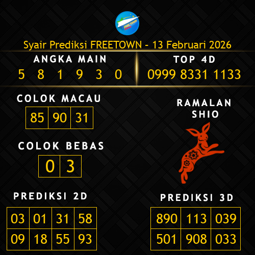 Prediksi Freetown Hari Ini 13-februari-2026