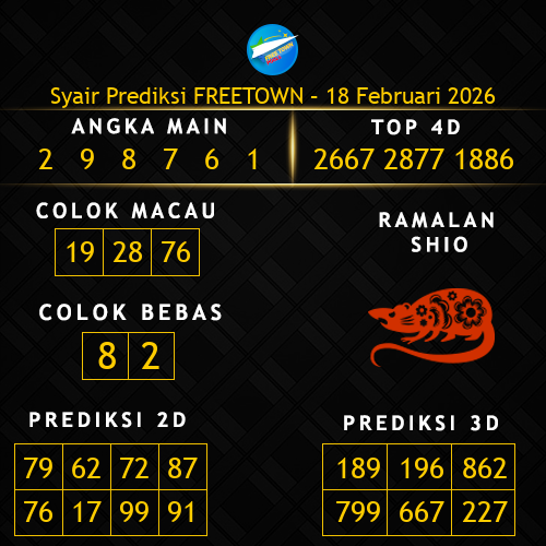 Prediksi Freetown Hari Ini 18-februari-2026