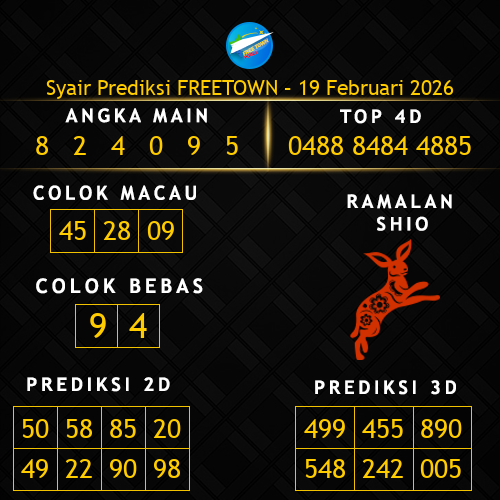 Prediksi Freetown Hari Ini 19-februari-2026