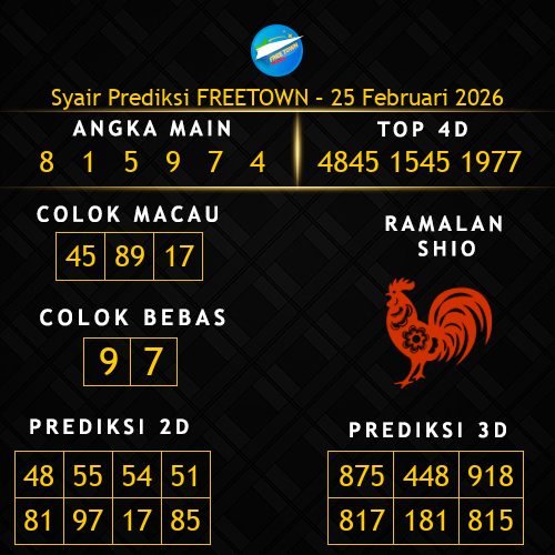 Prediksi Freetown Hari Ini 25-februari-2026