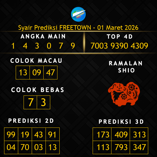 Prediksi Freetown Hari Ini 1-maret-2026