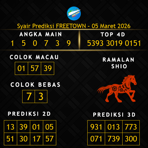 Prediksi Freetown Hari Ini 5-maret-2026