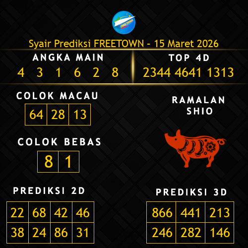 Prediksi Freetown Hari Ini 15-maret-2026
