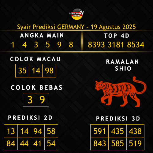 Prediksi Germany Hari Ini 19-agustus-2025