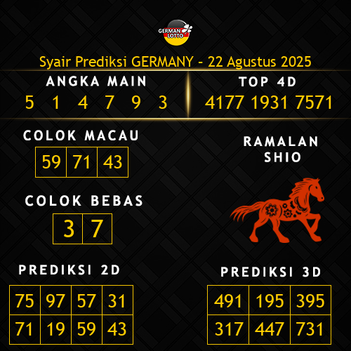 Prediksi Germany Hari Ini 22-agustus-2025