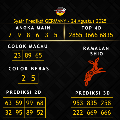 Prediksi Germany Hari Ini 24-agustus-2025