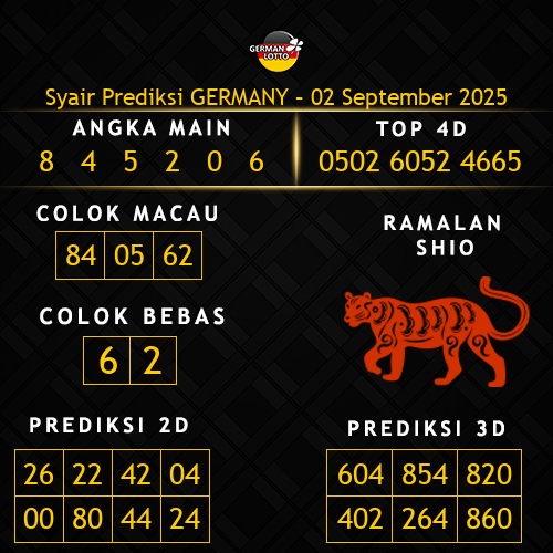 Prediksi Germany Hari Ini 2-september-2025