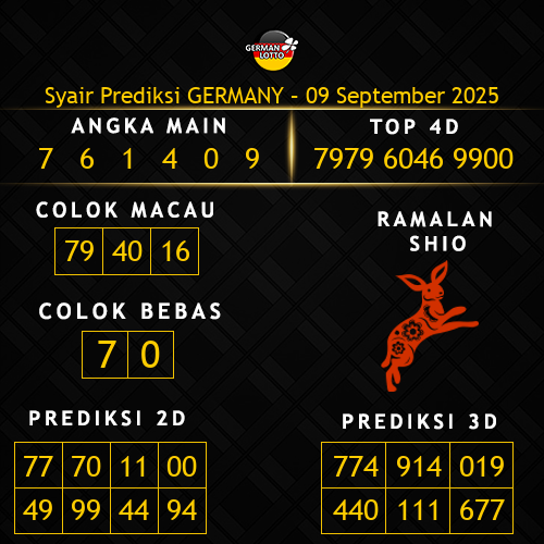 Prediksi Germany Hari Ini 9-september-2025