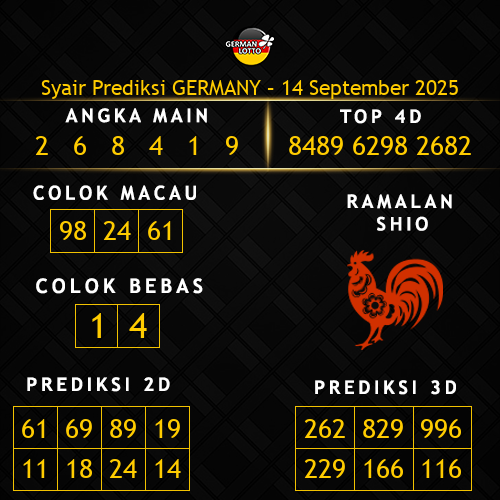 Prediksi Germany Hari Ini 14-september-2025