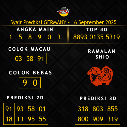 Prediksi Germany Hari Ini 16-september-2025