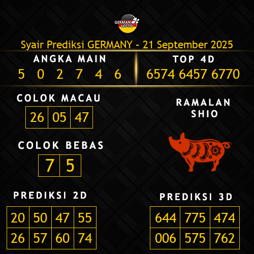 Prediksi Germany Hari Ini 21-september-2025