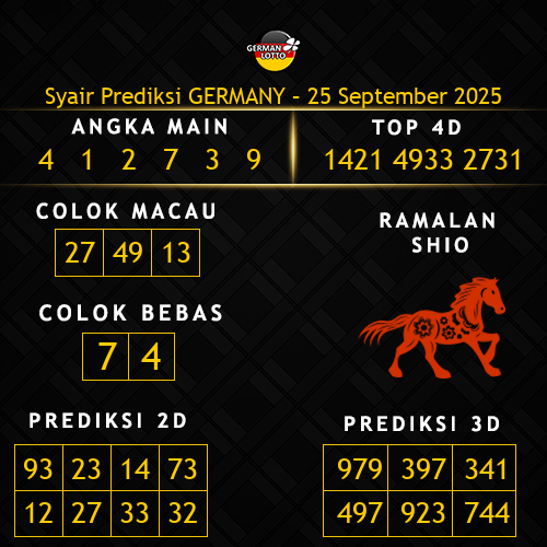Prediksi Germany Hari Ini 25-september-2025