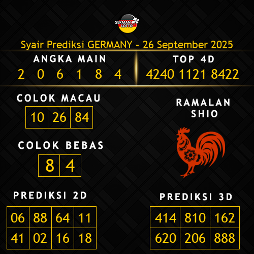 Prediksi Germany Hari Ini 26-september-2025