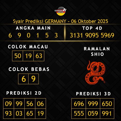 Prediksi Germany Hari Ini 6-oktober-2025