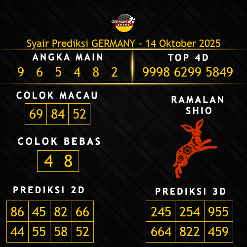 Prediksi Germany Hari Ini 14-oktober-2025