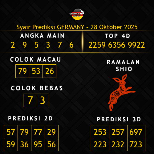 Prediksi Germany Hari Ini 28-oktober-2025
