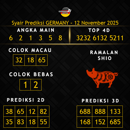 Prediksi Germany Hari Ini 12-november-2025