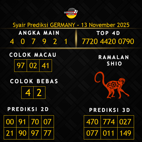 Prediksi Germany Hari Ini 13-november-2025