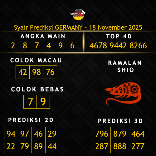 Prediksi Germany Hari Ini 18-november-2025