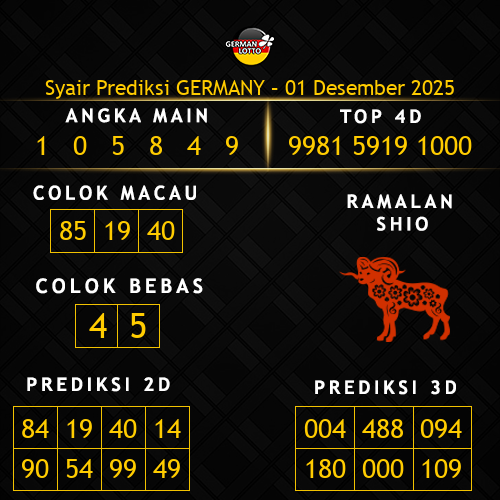 Prediksi Germany Hari Ini 1-desember-2025