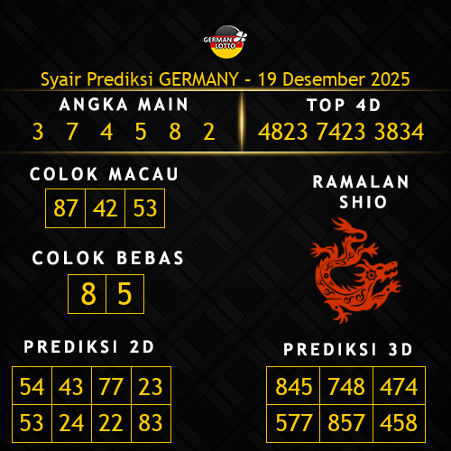 Prediksi Germany Hari Ini 19-desember-2025