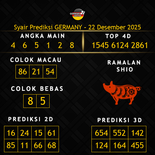 Prediksi Germany Hari Ini 22-desember-2025
