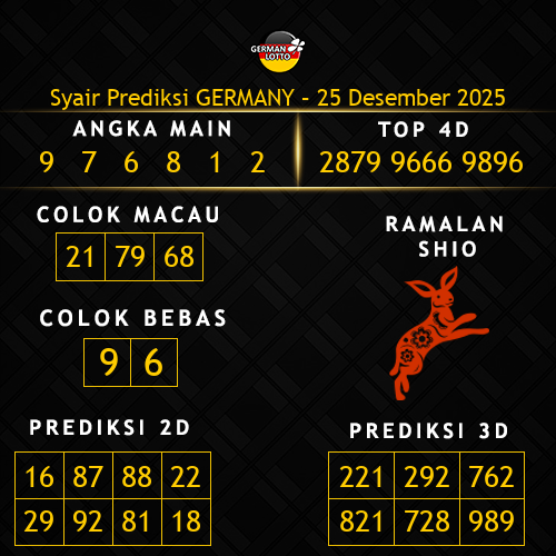 Prediksi Germany Hari Ini 25-desember-2025