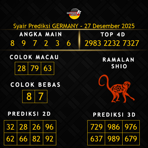 Prediksi Germany Hari Ini 27-desember-2025