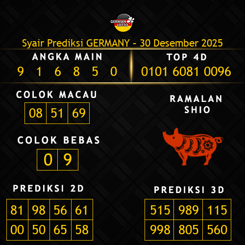 Prediksi Germany Hari Ini 30-desember-2025