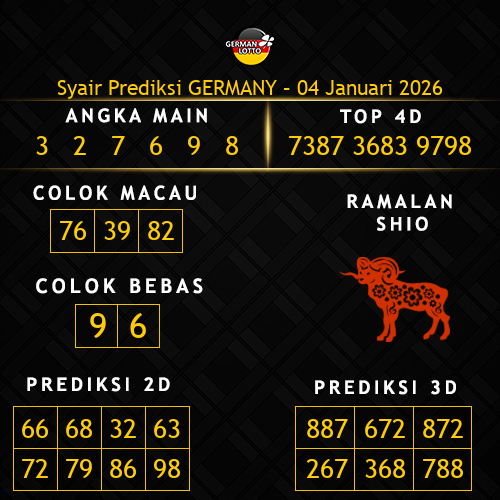Prediksi Germany Hari Ini 4-januari-2026