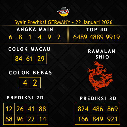 Prediksi Germany Hari Ini 22-januari-2026