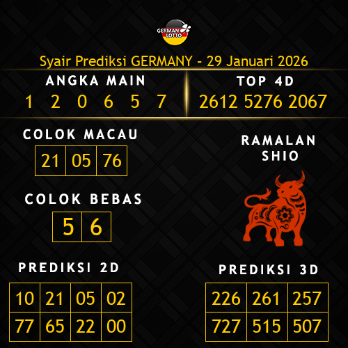 Prediksi Germany Hari Ini 29-januari-2026
