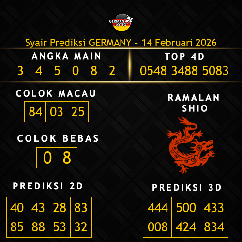 Prediksi Germany Hari Ini 14-februari-2026