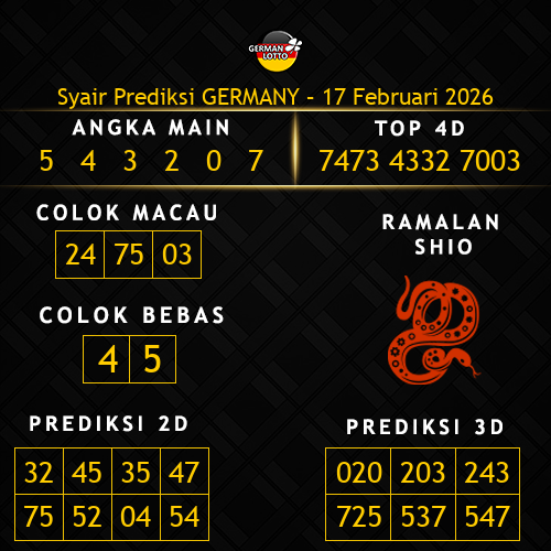 Prediksi Germany Hari Ini 17-februari-2026