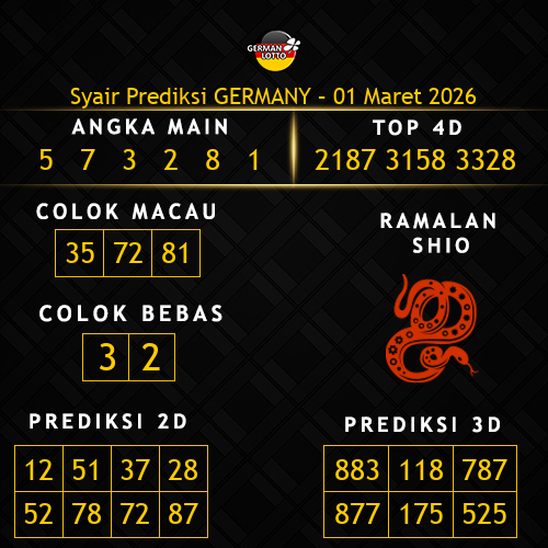 Prediksi Germany Hari Ini 1-maret-2026