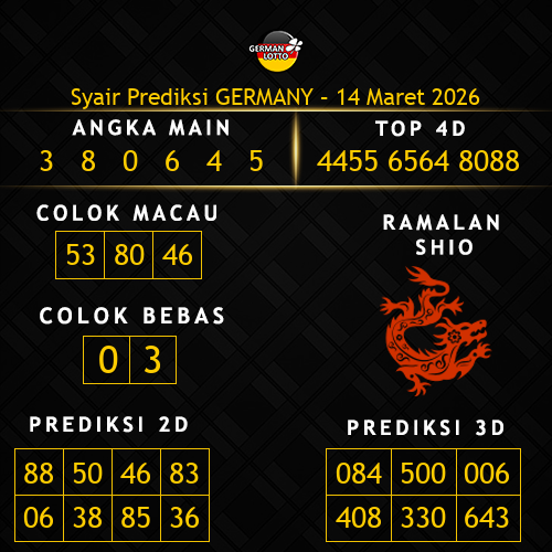 Prediksi Germany Hari Ini 14-maret-2026